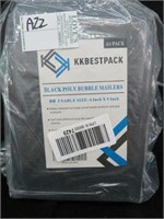 KKBESTPACK BLACK POLY BUBBLE MAILERS 25 PACK