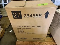 71” mother daughter black floor lamp