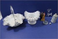 Fenton Basket, Vase, and More