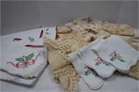 Doily & Cross Stitch Napkin Lot