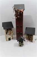 Country Home Decor Lot - Wooden Houses