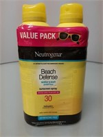 2-Pack Neutrogena Beach Defense Sunscreen Spray