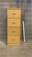 4 drawers wooden file cabinet
