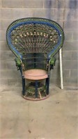 Peacock designed wicker chair