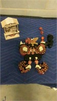Wooden jester puzzle and gingerbread music box