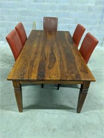 Wooden Dining Table w/6 Chairs