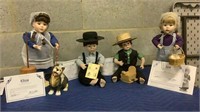Danbury mint porcelain Amish dolls