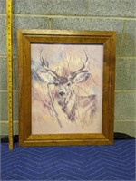 Wooden Framed Art "Deer"