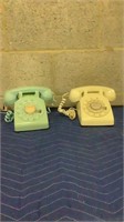 Vintage rotary dial telephones
