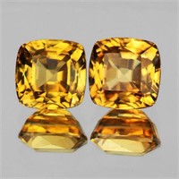 Natural Imperial Golden Yellow Zircon Pair - IF-VV