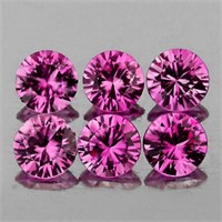 Natural Untreated AAA Pink Sapphire 6 Pc{Flawless-