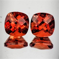 Natural Orange Red Andesine Pair [Flawless-VVS]