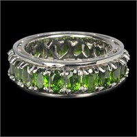 Natural Unheated Oval Chrome Diopside Ring