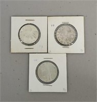 1957, 1971 & 1972 Australian 10 Shilling Silver