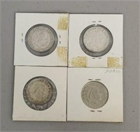 (4) Gulden Netherlands Silver Coins
