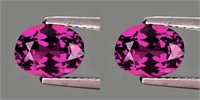Natural Pinkish Purple Rhodolite Garnet Pair 7x5 M