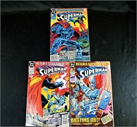 (3) SUPERMAN MAN OF STEEL COMIC BOOKS