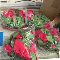 4 BAGS OF FAUX ROSES