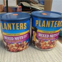 2- 15oz PLANTERS MIXED NUTS IN DATE