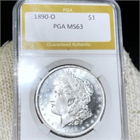 1890-O Morgan Silver Dollar PGA - MS63