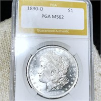 1890-O Morgan Silver Dollar PGA - MS62