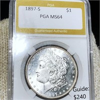 1897-S Morgan Silver Dollar PGA - MS64
