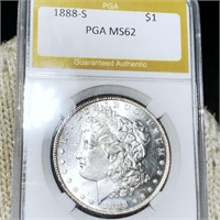 1888-S Morgan Silver Dollar PGA - MS62