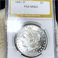 1881-O Morgan Silver Dollar PGA - MS63