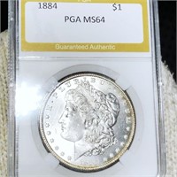 1884 Morgan Silver Dollar PGA - MS64