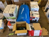 Pallet of used and salvage sump pumps etc