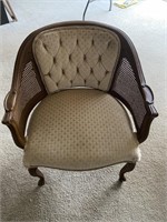 Wicker upholstered chair