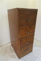 Vintage Oak 4 Drawer File Cabinet 20 w x 52" h