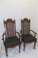 2 High Back Cane Chairs