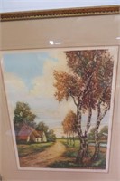 L Bermel Numbered & Signed English Water Color
