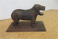 Antique Cast Iron Dog 9.5" Base No Tail