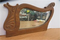 Vintage Oak Mirror Project Piece 18.5" x 12" h