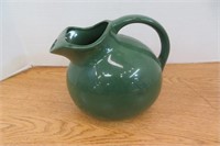 Vintage USA Green Pottery Pitcher