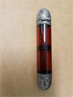 Antique Victorian Ruby Glass Double Ended Perfume