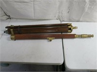 Brass and Wood Telescope Large