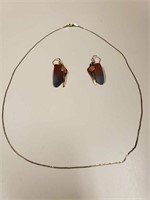 14K GF Necklace and Earrings