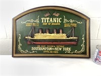 Panneau murale Titanic en relief bois & résine -