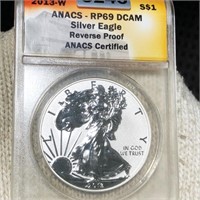 2013-W Silver Eagle ANACS - RP 69 DCAM