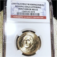 2007 George Washington Dollar NGC - MS 65 ME