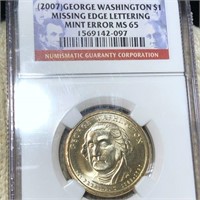 2007 George Washington Dollar NGC - MS 65 ME