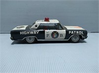 Vintage metal highway patrol Chevrolet impala cat