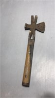 Vintage tool wood handle. Hammer hatchet nail