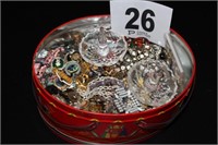 Box Lot of Costume Jewelry with Ring Trays