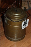 Brass Bucket with Lid 12"