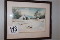Framed Watercolor (22.25x18.5") by Betty Holladay