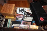 Box Lot of Cassettes, Cases, Etc.